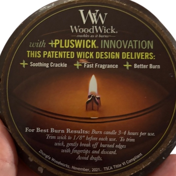 WoodWick Coastal Sunset Large Hourglass Jar Candle Wood Lid Crackles Burns NEW - Picture 8 of 9